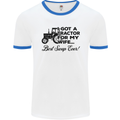 Tractor for My Wife Best Swap Ever Farming Mens White Ringer T-Shirt White/Royal Blue