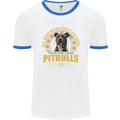 A Pitbull Dog Mens Ringer T-Shirt White/Royal Blue