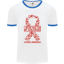 Wear Red For My Girlfriend Stroke Awareness Mens Ringer T-Shirt White/Royal Blue