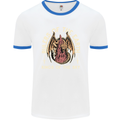 Dragons Rulers of the Earth Fantasy RPG Mens White Ringer T-Shirt White/Royal Blue