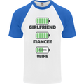 Girlfriend Fiance Wife Loading Engagement Mens S/S Baseball T-Shirt White/Royal Blue