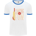 Camping is Fun Funny Murder Halloween Mens Ringer T-Shirt White/Royal Blue