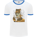 Steampunk Zombie Halloween Mens Ringer T-Shirt White/Royal Blue