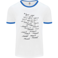 British RAF Fighters Royal Air Force Planes Mens White Ringer T-Shirt White/Royal Blue