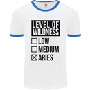 Levels of Wildness Aries Mens White Ringer T-Shirt White/Royal Blue