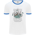 Skilful Sailor Kraken Sailing Cthulhu Mens White Ringer T-Shirt White/Royal Blue