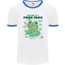 Anatomy of a Frog Funny Mens Ringer T-Shirt White/Royal Blue
