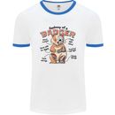 Anatomy of a Badger Funny Mens White Ringer T-Shirt White/Royal Blue