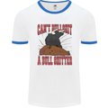 Can't Bullsh!t a Bullshiter Funny Offensive Mens Ringer T-Shirt White/Royal Blue