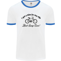 Cycling A Bike for My Wife Cyclist Funny Mens White Ringer T-Shirt White/Royal Blue