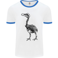 A Dodo Skeleton Mens White Ringer T-Shirt White/Royal Blue