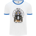 Time to Summon Some Friends Ouija Board Mens White Ringer T-Shirt White/Royal Blue