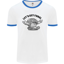 Lets Get Fungi Magic Mushrooms LSD Mens Ringer T-Shirt White/Royal Blue