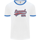 Legend Since 47th Birthday 1976 Mens Ringer T-Shirt White/Royal Blue