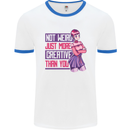 Not Weird Just More Creative Than You Art Mens White Ringer T-Shirt White/Royal Blue