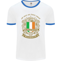 All Men Are Born Equal Irish Ireland Mens White Ringer T-Shirt White/Royal Blue