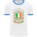 All Men Are Born Equal Irish Ireland Mens White Ringer T-Shirt White/Royal Blue