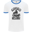 Boats You Can't Buy Hapiness Sailor Sailing Mens White Ringer T-Shirt White/Royal Blue