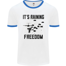 Freedom Parachute Regiment Para 1 2 3 4 10 Mens White Ringer T-Shirt White/Royal Blue