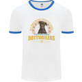 A Rottweiler Dog Mens Ringer T-Shirt White/Royal Blue