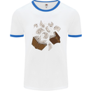 Spell Book Magic Magician Magical Mens White Ringer T-Shirt White/Royal Blue