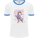 Possum Anatomy Mens White Ringer T-Shirt White/Royal Blue