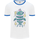 Funny Sliced Sushi Fish Fishing Fisherman Mens White Ringer T-Shirt White/Royal Blue