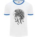 Eagle Ornithology Bird of Prey Mens White Ringer T-Shirt White/Royal Blue