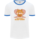 Red Panda Bear Funny Sleep Sleeping Mens White Ringer T-Shirt White/Royal Blue