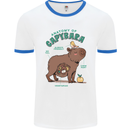 Anatomy of a Apybara Funny Mens Ringer T-Shirt White/Royal Blue