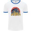 Role Play Games Dragon RPG Dice Funny Mens White Ringer T-Shirt White/Royal Blue