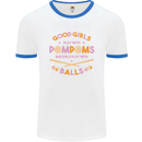 Bad Girls Play With Pool Balls 9-Ball Mens Ringer T-Shirt White/Royal Blue
