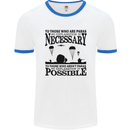 To Those The Parachute Regiment 1 2 3 Para Mens White Ringer T-Shirt White/Royal Blue