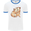 Guinea Pigs Hugging Mens White Ringer T-Shirt White/Royal Blue