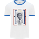 Re-Elect Mayor Goldie Wilson 80's Movie Mens White Ringer T-Shirt White/Royal Blue