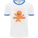 Gingers Are for Life Not Just for Christmas Mens White Ringer T-Shirt White/Royal Blue