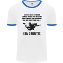 ETA 3 Mins Parachute Regiment Para 1 2 3 4 Mens White Ringer T-Shirt White/Royal Blue
