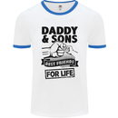 Daddy & Sons Best Friends Father's Day Mens White Ringer T-Shirt White/Royal Blue