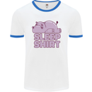 A Hippo Sleeping Shirt Hippomotamus Mens Ringer T-Shirt White/Royal Blue