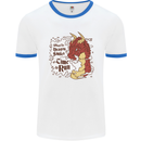 When a Dragon Smiles Fantasy RPG Mens Ringer T-Shirt White/Royal Blue