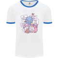 Vegetarian Animals Vegan Mens White Ringer T-Shirt White/Royal Blue