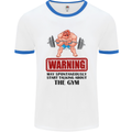 Gym May Start Talking About Mens White Ringer T-Shirt White/Royal Blue