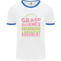 Grasp Science Funny Geek Nerd Physics Maths Mens White Ringer T-Shirt White/Royal Blue