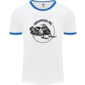 A Snowmobile Winter Sports Mens White Ringer T-Shirt White/Royal Blue