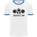 Spartans Gym Mens White Ringer T-Shirt White/Royal Blue