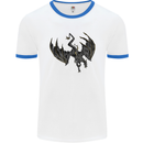 Moodolf Funny Rudolf Christmas Cow Mens Ringer T-Shirt White/Royal Blue