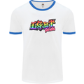 LGBT Gay Pride Day Awareness Mens White Ringer T-Shirt White/Royal Blue