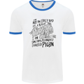 Always Tired Fatigued Exhausted Pigeon Funny Mens White Ringer T-Shirt White/Royal Blue