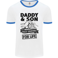 Daddy & Son Best Friends Father's Day Mens White Ringer T-Shirt White/Royal Blue