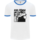 Rad Red Panda Japanese Cool Mens White Ringer T-Shirt White/Royal Blue